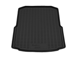 Коврик в багажник пластиковый (черный) для Skoda Octavia A7 (13-17)/(17-20) без карманов  (Борт 4см)