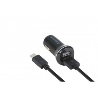 АЗУ  Reddax RDX-102  USB 2400mA + кабель microUSB - белый/чёрный