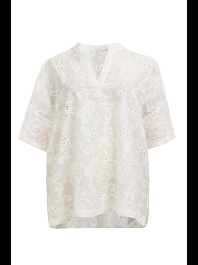 Белая легкая летняя блуза