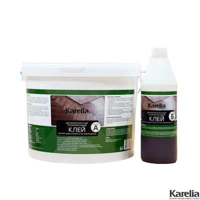 Karelia 2K PU двухкомпонентный  полиуретановый клей для паркета