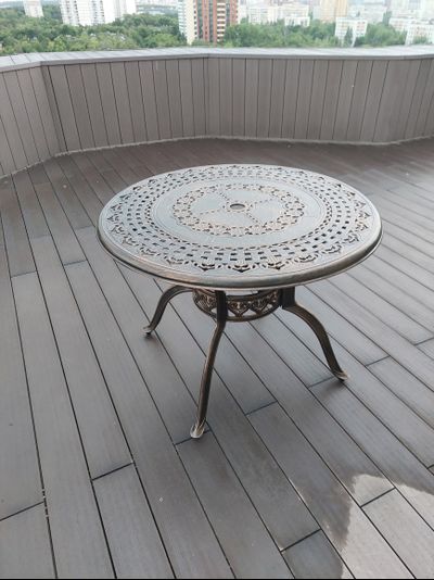 Круглый стол из литого алюминия Gera 100 см