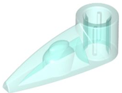 Bionicle 1 x 3 Tooth with Axle Hole Bohrok Eye, Trans-Light Blue (x346 / 4163568 / 4254587)