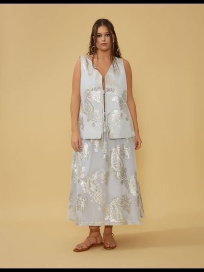 Юбка макси с шитьем (модификация 1)