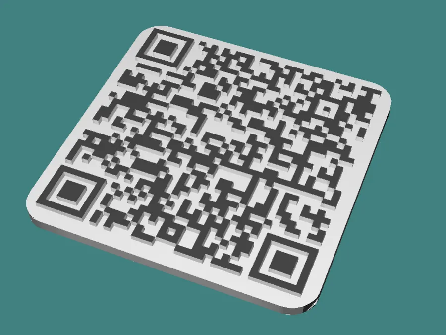 Значок на одежду (7х7 см, толщина 3 мм). Считывается сканерами!