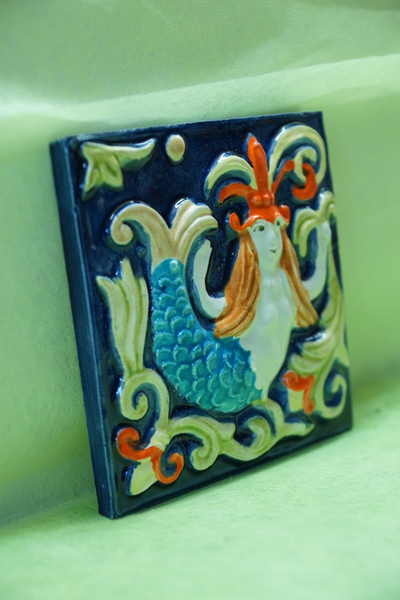 Русалка (изразцовая плитка)