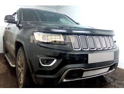 Защита радиатора Jeep Grand Cherokee IV (WK2) 2013-2018 (Laredo, Limited) chrome верх