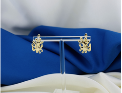 Швензы с английским замком, латунь, покрытие позолота, размер 17,6*14 мм