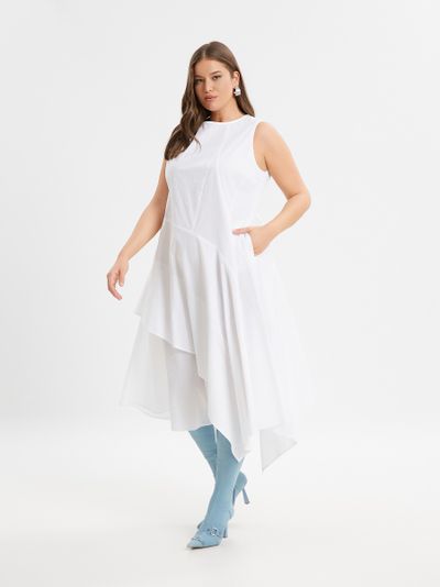 Платье с открытыми плечами