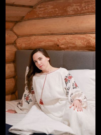 Платье рубаха "Розы"