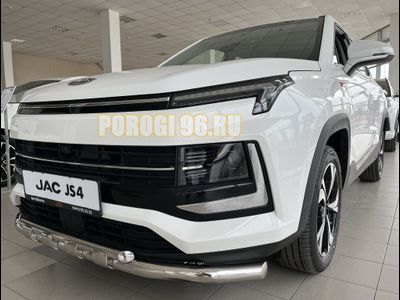 Защита переднего бампера двойная с перемычками d60/42 для JAC JS4 2022-