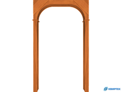 Арка межкомнатная ламинированная с раздвижкой с прямым верхом купить заказать в Челябинске | КВИРТЕК