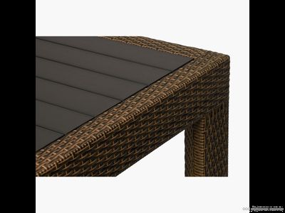 Стол Престиж прямоугольный ДПК/ротанг 190 см