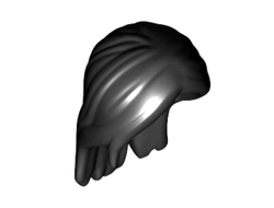 Mini Doll, Hair Long, Parted in Front and Swept Back Over Shoulders, Black (28321 / 6171772)