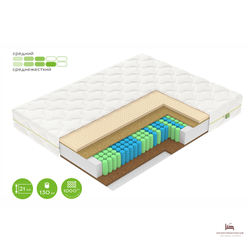 матрас  F5 ВЕГАС (натуральные конопляные волокна, кокосовая койра и упругий латекс)