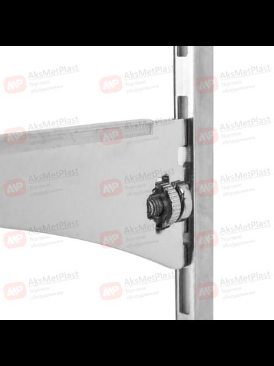 M10-300 Кронштейн хромированный с силиконом для профиля Vertikal под полку 300 мм