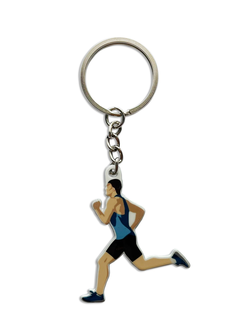 БРЕЛОК БЕГ / ЛЕГКАЯ АТЛЕТИКА ПАРЕНЬ (МЕТАЛЛИЧЕСКИЙ ПЛОСКИЙ ДВУСТОРОННИЙ)
