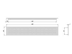 Решетка вентиляционная  480х80мм БЕЛАЯ VENTA  (13.0068) AQ