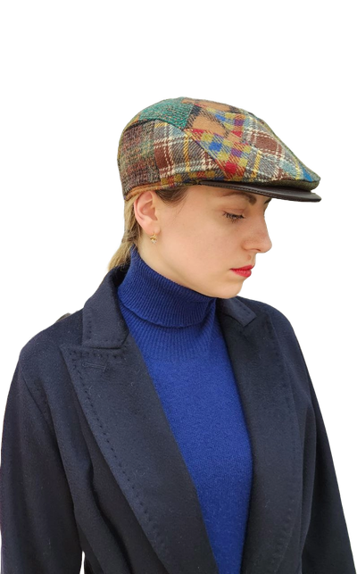 Зимняя кепка клетка шотландка