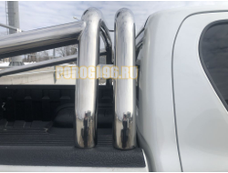 Защитная дуга двойная d76/76 для Hilux Black Onyx (2020-...)