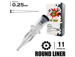 11RL/0,25 mm - Round Liner "BIG-WASP" (Matte Transparent)