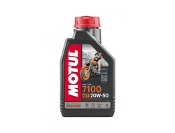 Масло моторное для 4-x тактных двигателей Motul 20W50 7100 4T  SN/MA2 - 1 Л (104103)