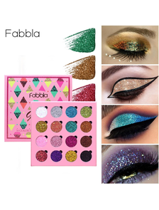 Тени-глиттеры для глаз Fabbla Glitter 16 color