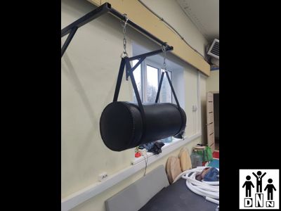 Боксёрский мешок горизонтальный DNN из кожи 90х45 см (Чехол натуральная кожа)