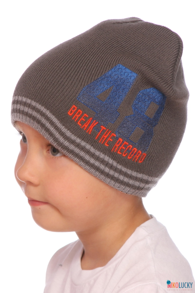 Шапка  18202-16, цвет темно-серый  р. 48-50