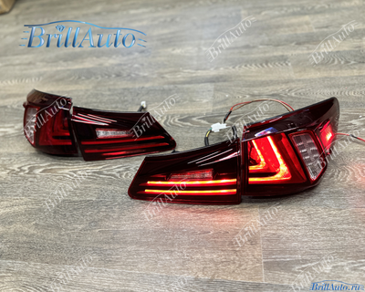 Стопы Lexus IS 05-12 красные стиль 16+