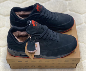 Nike Air Max 90 VT Черные с мехом