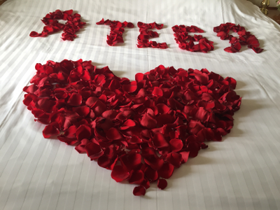 Оформление номера цветами в гостинице № 1491