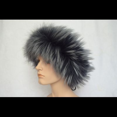 Вязаная шапка с мехом енота Vizio Италия 5872 CCP