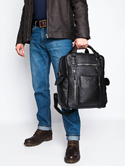 Кожаный рюкзак Corruda Premium black (арт. 3092-61)