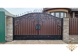 Кованые ворота, кованая калитка, село Протасово, Тульская область