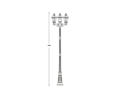 Светильники садово-парковые ROME 3L(h=2880mm)
