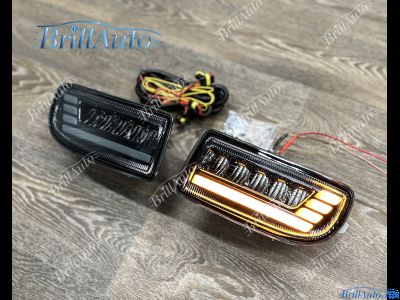 Противотуманки Toyota Land Cruiser 100 бегающие LED темные