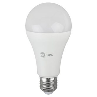 Лампа светодиодная ЭРА, 21 (160) Вт, цоколь E27, груша, теплый белый, 25000 ч, smdA65-21w-827-E27