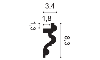 Карниз C324 AUTOIRE - 8,3*3,4*200см