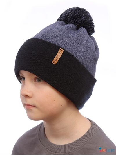 Шапка  22101-02, цвет темно-синий,джинс р. 54