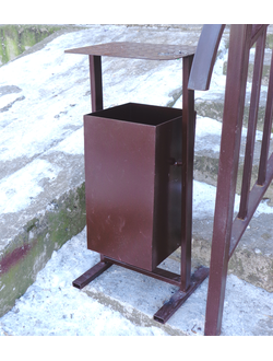 Урна металлическая с крышкой (артикул-МУ03)