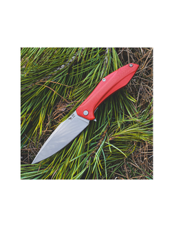 Складной нож Грач сталь D2, рукоять G10, цвет красный