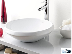 Раковина Creavit Mono 45 см, накладная круглая, Белого цвета