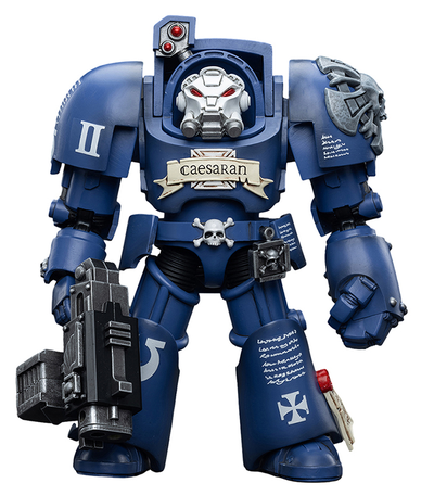 Терминатор Ультрамаринов (Warhammer 40k) - КОЛЛЕКЦИОННАЯ ФИГУРКА 1/18 Ultramarines Terminators Brother Caesaran (JT6694) - JOYTOY