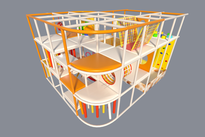 Игровой лабиринт «Микс» 4,8х5,8х3,6м.