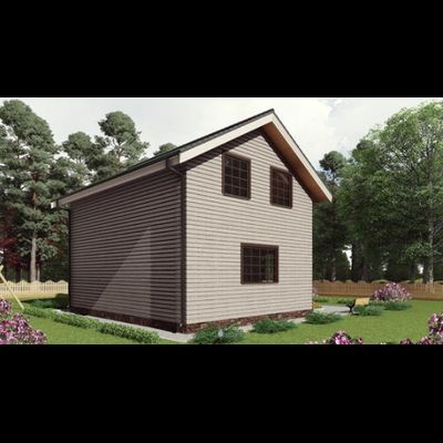 Двухэтажный каркасный дом с тремя спальнями 90м² (SK49)
