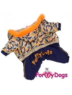 Комбинезон для собаки Камуфляж оранжевый