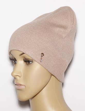 Шапка женская "Мелкая резинка "556 кофе, ваниль, чайная роза, белая, тиффани