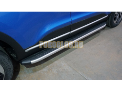 Пороги алюминиевые с пластиковой накладкой 1720 мм ТСС для Kaiyi X3 pro 2023-