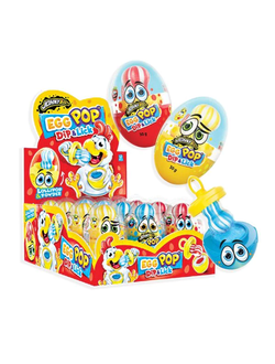 Леденец Johny Bee  Dip'N'Lick ЯЙЦО с пудрой Egg Pop 30гр (12)*12