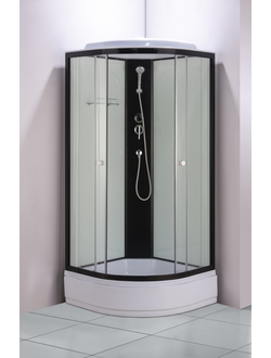 Душевая кабина Водный Мир ВМ-864, Средний поддон, задние стекла белые, передние стекла прозрачные, 80x80x215 см.